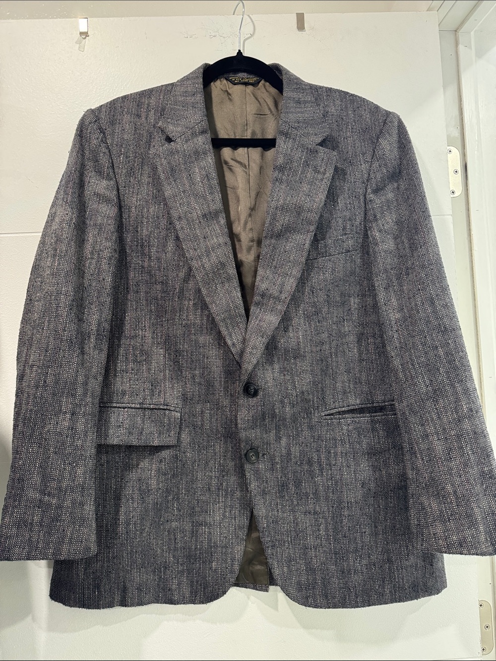 Oakton Ltd Mens Vintage Herringbone Blazer Gray Sport Coat Mens 46